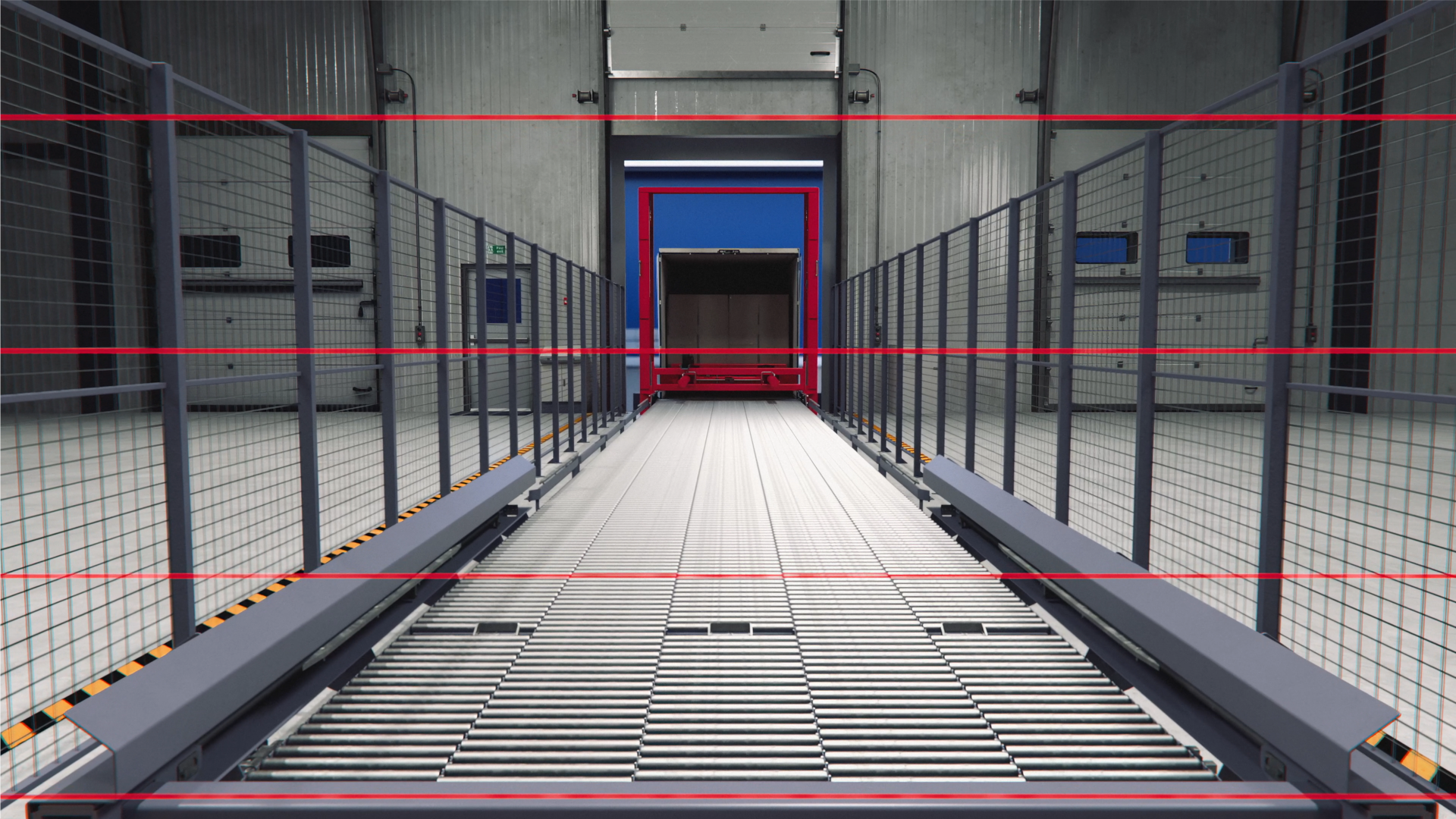 Trailer Load With Safety Curtain